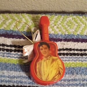 Elvis Presley Red and Gold Guitar Ornament